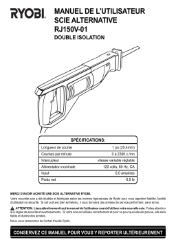 Ryobi RJ150V-01 Manuel utilisateur