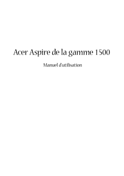 Acer Aspire 1500 Manuel utilisateur