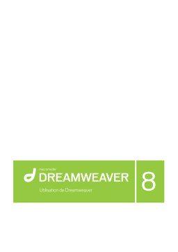MACROMEDIA DREAMWEAVER 8-UTILISATION DE DREAMWEAVER Manuel utilisateur