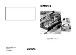 Siemens PGF375K80 Manuel utilisateur