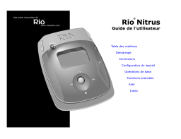 Rio Nitrus Manuel utilisateur