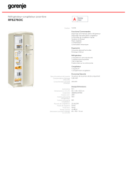 Gorenje RF6276OC Manuel utilisateur