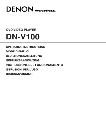 Manuel du propriétaire | Denon DN-V100 Manuel utilisateur | Fixfr