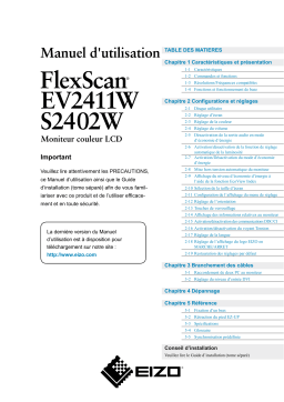 Eizo FlexScan S2402W Manuel utilisateur