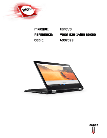 Manuel du propriétaire | Lenovo YOGA 520-14IKBR 81C800FMFRYOGA TAB 10 PRO 4G LTE PICOPROJECTEUR Manuel utilisateur | Fixfr