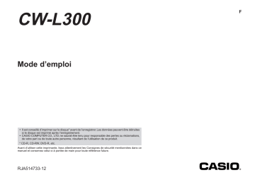 Manuel du propriétaire | Casio CW-L300 Manuel utilisateur | Fixfr