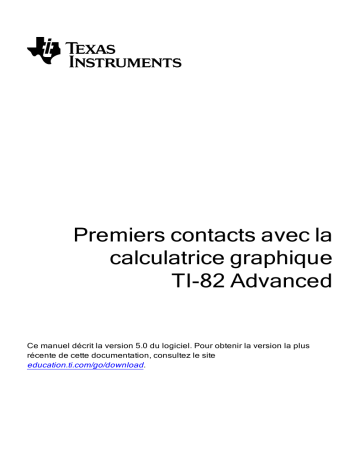 Manuel du propriétaire | Texas Instruments TI PRIMAIRE Manuel utilisateur | Fixfr