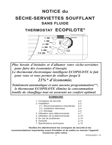 Manuel du propriétaire | Zenith NELIA Manuel utilisateur | Fixfr