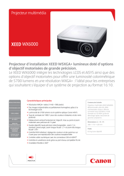 Canon XEED WX6000 Manuel utilisateur