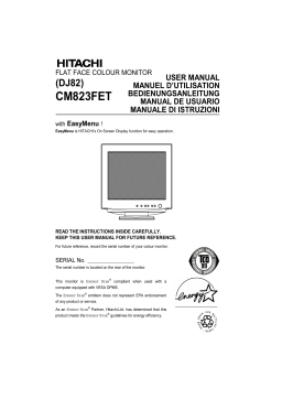 Hitachi CM823FET Manuel utilisateur