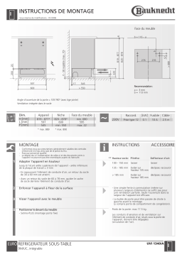 Bauknecht UVI 1340 Manuel utilisateur
