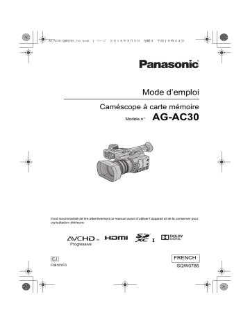 Manuel du propriétaire | Panasonic AG-CX350 Manuel utilisateur | Fixfr