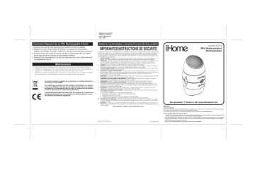 Manuel du propriétaire | iHome IHM79 Manuel utilisateur | Fixfr