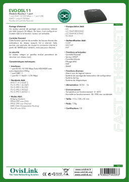 OvisLink EVO-DSL11 Manuel utilisateur