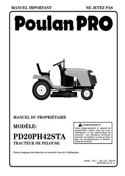 Poulan PD20PH42STA Manuel utilisateur