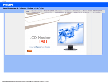Manuel du propriétaire | Philips 19S1CB Manuel utilisateur | Fixfr
