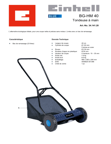 Manuel du propriétaire | EINHELL BG-HM 40 Manuel utilisateur | Fixfr