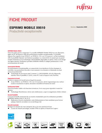 Manuel du propriétaire | FUJITSU SIEMENS ESPRIMO MOBILE X9510 Manuel utilisateur | Fixfr