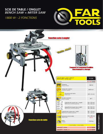 Manuel du propriétaire | Fartools FS254 Manuel utilisateur | Fixfr