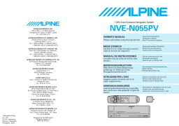 Alpine NVE-N055PV Manuel utilisateur