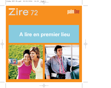 Manuel du propriétaire | Palm Zire 72 Manuel utilisateur | Fixfr