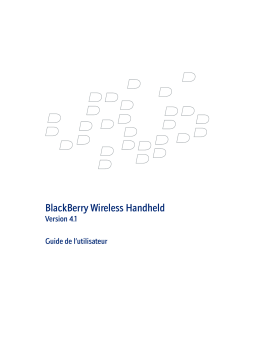 Blackberry 8707 WIRELESS HANDHELD Manuel utilisateur