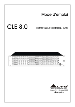 Alto CLE 8.0 Manuel utilisateur