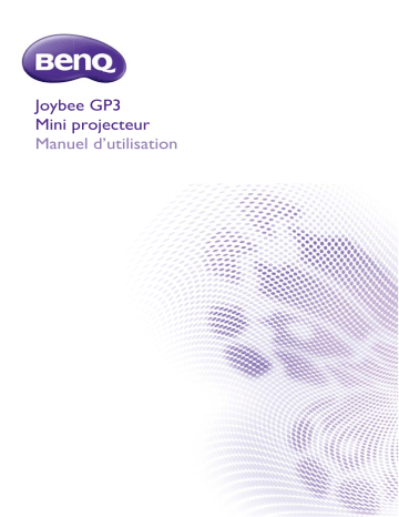 Manuel du propriétaire | BenQ GP3 Manuel utilisateur | Fixfr