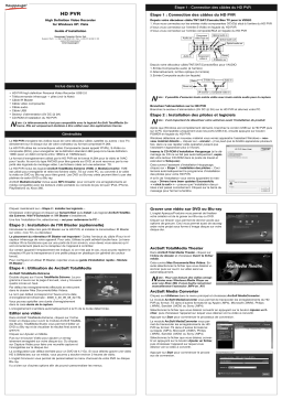 HAUPPAGE HD-PVR Manuel utilisateur