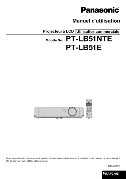 Panasonic PT-LB51E Manuel utilisateur