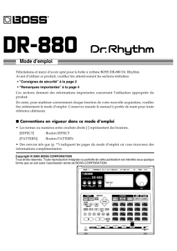 Boss DR880 Manuel utilisateur