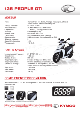 KYMCO 125 PEOPLE GTI Manuel utilisateur