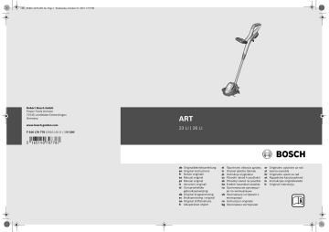 Manuel du propriétaire | Bosch ART 26 LI 18 V Manuel utilisateur | Fixfr