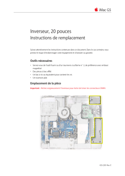Apple IMAC G5 20INCH Manuel utilisateur