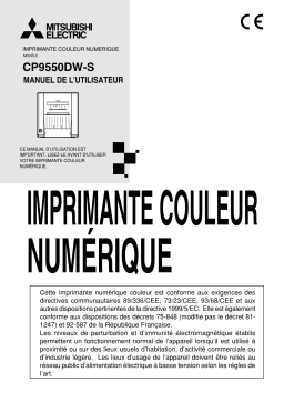 Mitsubishi CP9550DW-S Manuel utilisateur