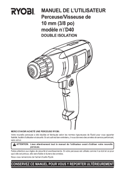 Ryobi D40 Manuel utilisateur