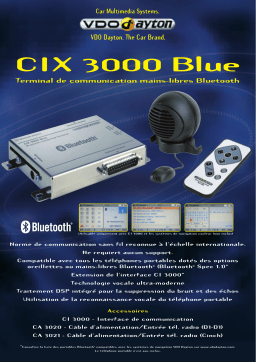 VDO Dayton CIX 3000 BLUE Manuel utilisateur