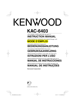 Kenwood KAC-6403 Manuel utilisateur