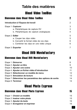 Ulead VIDEO TOOLBOX Manuel utilisateur