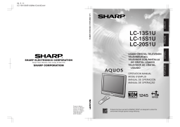 Sharp LC-13/15/20S1U Manuel utilisateur