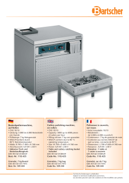 Bartscher 110425-017 Manuel utilisateur