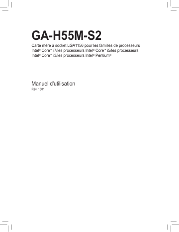 Manuel du propriétaire | Gigabyte GA-H55M-S2 Manuel utilisateur | Fixfr