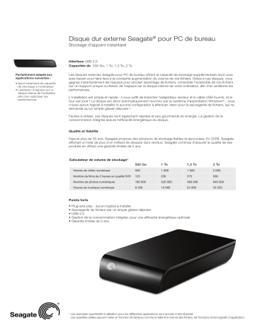 Manuel du propriétaire | Seagate ST305004EXD101-RK Manuel utilisateur | Fixfr