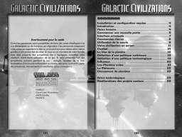 GAMES PC GALACTIC CIVILIZATIONS Manuel utilisateur