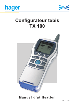 Hager tebis TX100 Manuel utilisateur