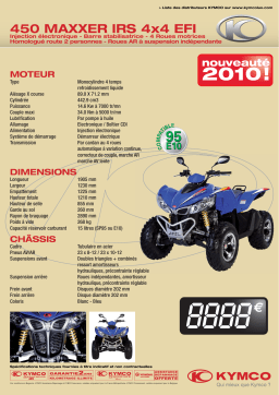 KYMCO 450 MAXXER IRS 4X4 EFI Manuel utilisateur