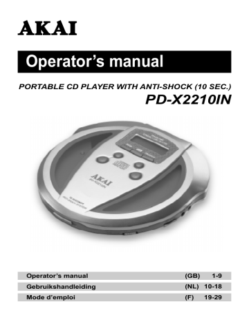 Manuel du propriétaire | Akai PDX2210IN Manuel utilisateur | Fixfr