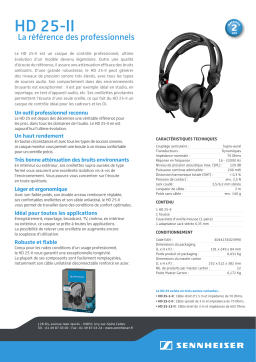 Sennheiser HD 25-II Manuel utilisateur