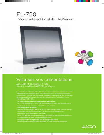 Manuel du propriétaire | Wacom PL-720 Manuel utilisateur | Fixfr