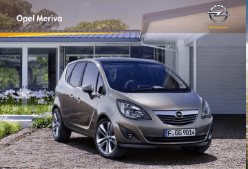 Manuel du propriétaire | Opel Meriva Manuel utilisateur | Fixfr